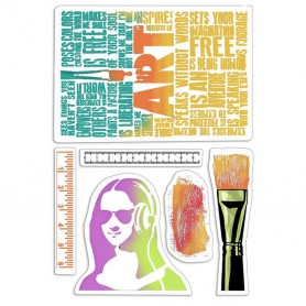 Tampons Art Rulers 6pc – Bad Girls - Ciao Bella Stamps