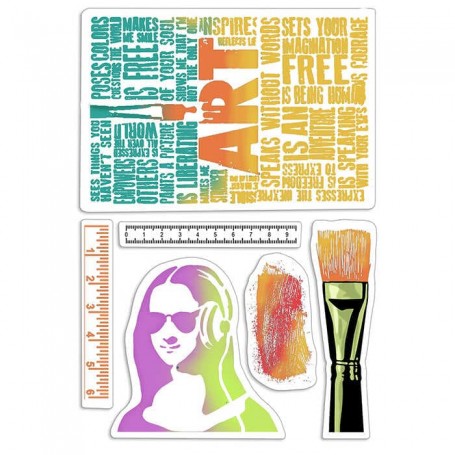 Tampons Art Rulers 6pc – Bad Girls - Ciao Bella Stamps