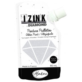 Peinture Paillettes Izink Diamond Nacre Blanc - Aladine Glitter Paint