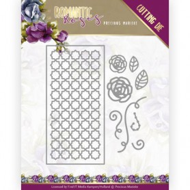 Dies Rose Fence Rectangle - Romantic Roses - Precious Marieke