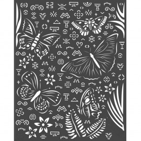 Pochoir Butterflies 20x25cm - Stamperia Thick Stencil Amazonia