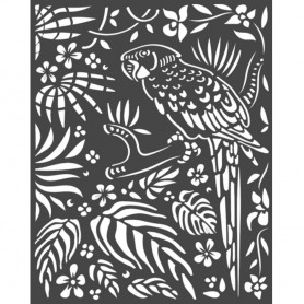 Pochoir Parrot 20x25cm - Stamperia Thick Stencil Amazonia