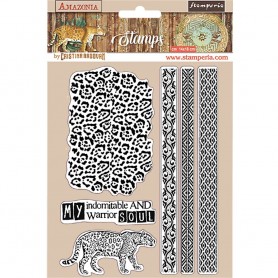 Rubber Stamps Tribals 6pc - Amazonia - Stamperia