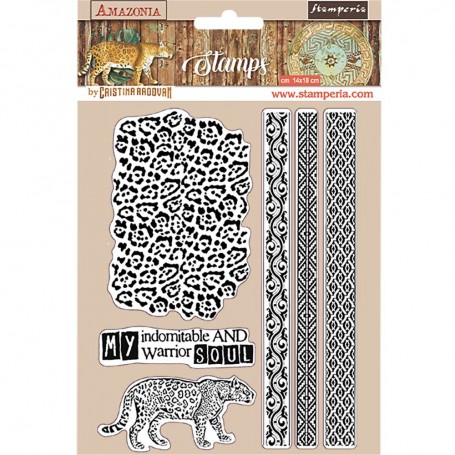 Rubber Stamps Tribals 6pc - Amazonia - Stamperia