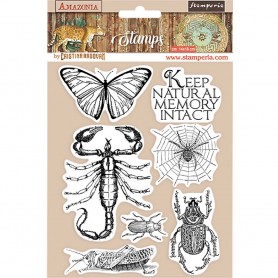 Rubber Stamps Butterfly 7pc - Amazonia - Stamperia