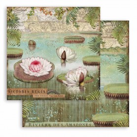 Papier 30x30 Water Lily 1f - Amazonia - Stamperia