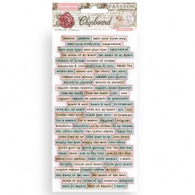 Chipboards Passion Quotes 85pc - Stamperia