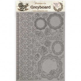Greyboard A4 Lace and Roses - Passion - Stamperia