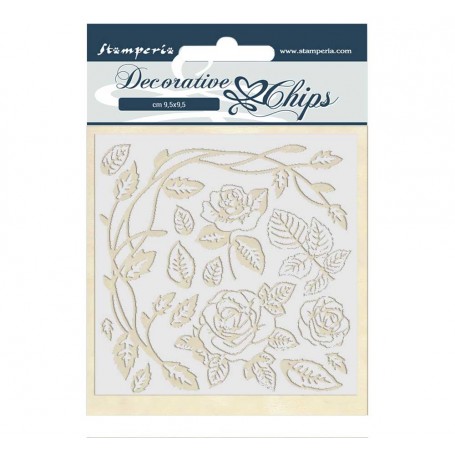 Decorative Chips Roses - Passion - Stamperia