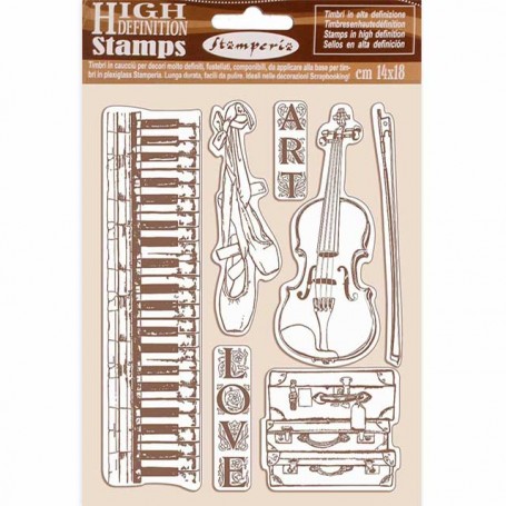 Rubber Stamps Love Art 7pc - Passion - Stamperia