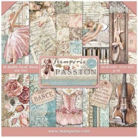 Set de papier 30x30 Passion 10 feuilles - Stamperia