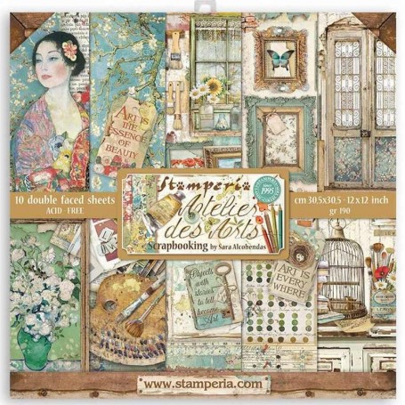 Set de papier 30x30 Atelier des Arts 10 feuilles - Stamperia