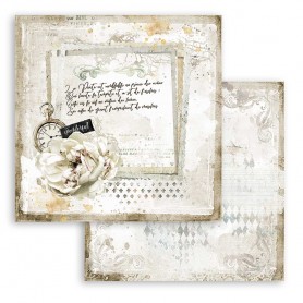 Papier 30x30 Letter and Clock 1f - Romantic Journal - Stamperia
