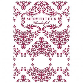 Pochoir Wonderful 21x30cm - Stamperia Thick Stencil Romantic Sea Dream