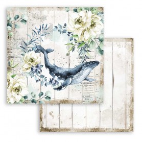 Papier 30x30 Whale 1f - Romantic Sea Dream - Stamperia