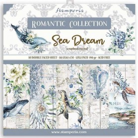 Set de papier 30x30 Romantic Sea Dream 10 feuilles - Stamperia