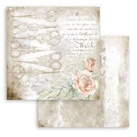 Papier 30x30 Scissors 1f - Romantic Threads - Stamperia