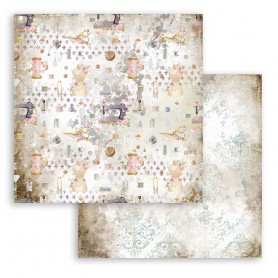 Papier 30x30 Texture 1f - Romantic Threads - Stamperia