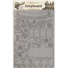 Greyboard A4 Train - Voyages Fantastiques - Stamperia