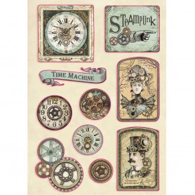 Colored Wooden Shape A5 Tag - Voyages Fantastiques - Stamperia