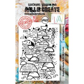 Tampon 469 Scripted Semicircles - AALL and Create Clear stamps
