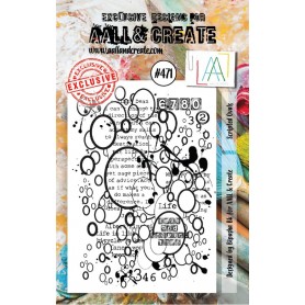 Tampon 471 Scripted Ovals - AALL and Create Clear stamps
