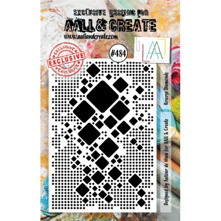 Tampon 484 Reverse Diamonds - AALL and Create Clear stamps