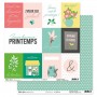 Set de papier 30x30 Jours heureux 6f et 1 planche d'étiquettes - Béatrice Garni illustration