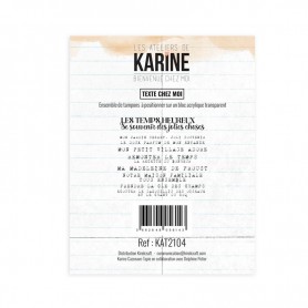 Tampon Texte chez moi - Bienvenue chez moi - Les ateliers de Karine