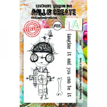 Tampons 188 Robot 3pc - AALL and Create Clear stamps