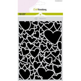 Pochoir Love Puns Hearts A5 – Craft Emotions Mask Stencil