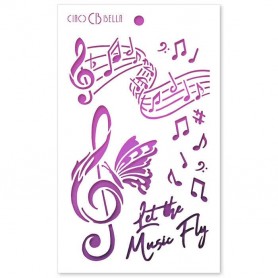 Pochoir Texture Let the Music Fly – Ciao Bella Stencil Bad Girls
