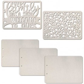 Set de 5 pages Every Family Has a Story 22x16 cm – Ciao Bella Album Binding Art