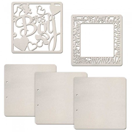 Set de 5 pages It's a Boy 22x22 cm – Ciao Bella Album Binding Art