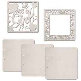 Set de 5 pages It's a Girl 22x22 cm – Ciao Bella Album Binding Art