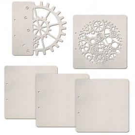 Set de 5 pages Industrial 22x22 cm – Ciao Bella Album Binding Art