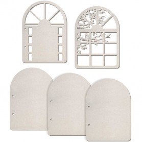 Set de 5 pages Door and Window 16x22 cm – Ciao Bella Album Binding Art