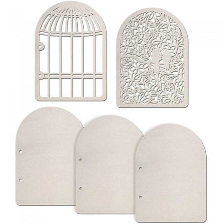 Set de 5 pages Birdcage 16x22 cm – Ciao Bella Album Binding Art