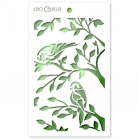 Pochoir Texture Two Birds – Ciao Bella Stencil Art
