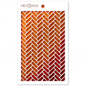 Pochoir Texture Fishbone – Ciao Bella Stencil Art