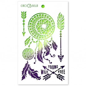 Pochoir Texture Dreamcatcher – Ciao Bella Stencil Art