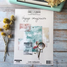 Les Calques aquarelles Voyage imaginaire 6f A4 - Chou and Flowers