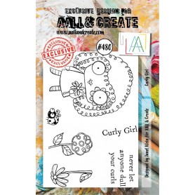 Tampons 480 Curly Girl 6pc - AALL and Create Clear stamps
