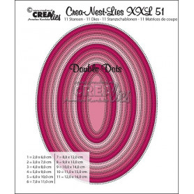 Dies Crea-Nest-Lies 51 XXL Double Dots Ovals - Crealies