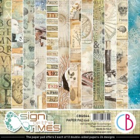 Set de papier 15x15 Sign of the Times 24 feuilles – Ciao Bella Papercrafting