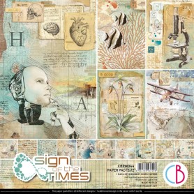 Set de papier 30x30 Sign of the Times 12 feuilles - Ciao Bella Papercrafting