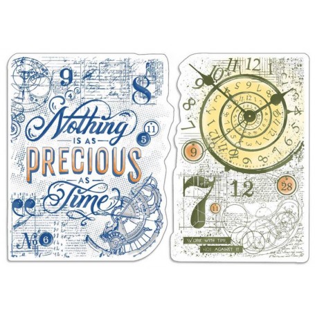 Tampons Nothing is as precious as time 2pc – Sign of the Times - Ciao Bella Stamps