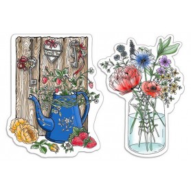 Tampons Fraises et fleurs sauvages 2pc – Notre Vie - Ciao Bella Stamps