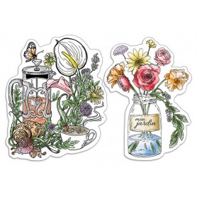 Tampons Thé et mes fleurs 2pc – Notre Vie - Ciao Bella Stamps