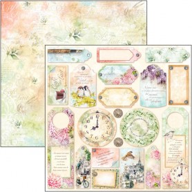 Papier 30x30 Tags & Frames - 1 feuille - Notre Vie - Ciao Bella Papercrafting
